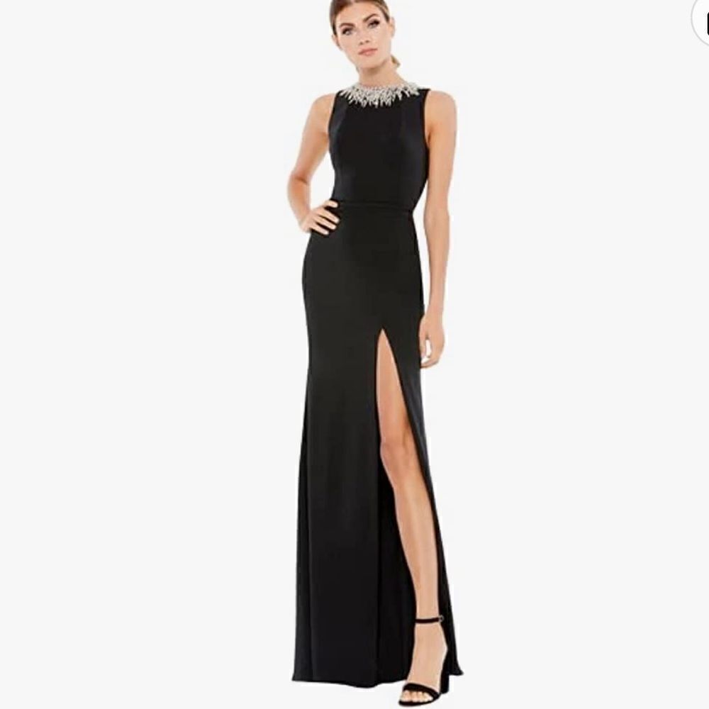 Ieena Duggal 26516 Sheath Evening Dress - Elegant Long Gown AUTHENTIC